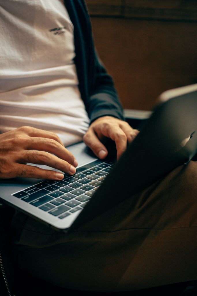 a laptop user